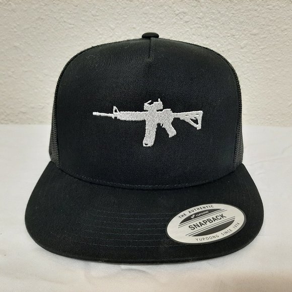 M4 Carbine Rifle Flat Bill Trucker Snapback - Picture 1 of 5